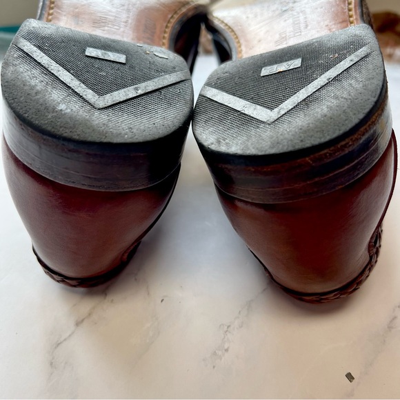 Allen Edmonds Maxfield Brown Leather Slip-On Tassel Loafer Dress Shoe Size 9 D - Picture 15 of 17